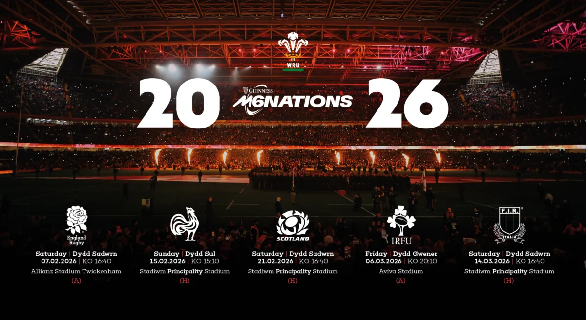 Welsh Rugby Union Wales Men’s 2026 Six Nations fixtures confirmed