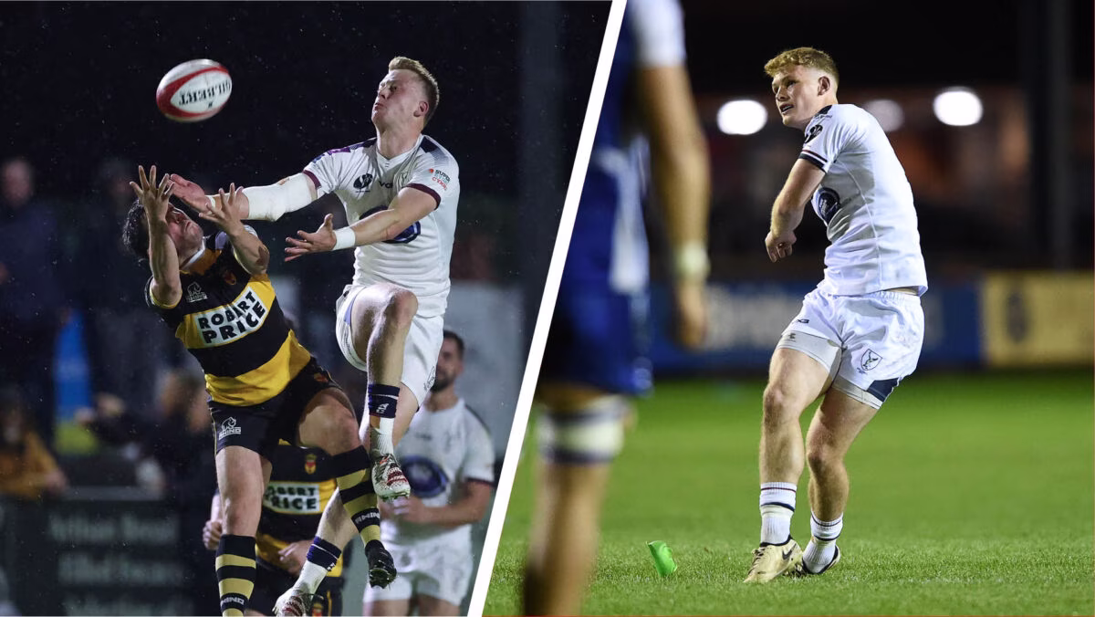 Lewis Edwards (left) and Josh Phillips in action for Swansea