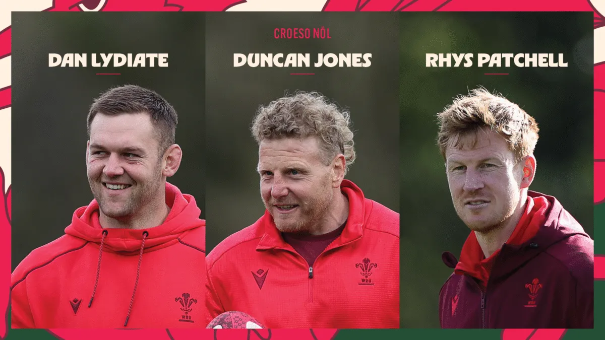 Dan Lydiate, Duncan Jones and Rhys Priestland