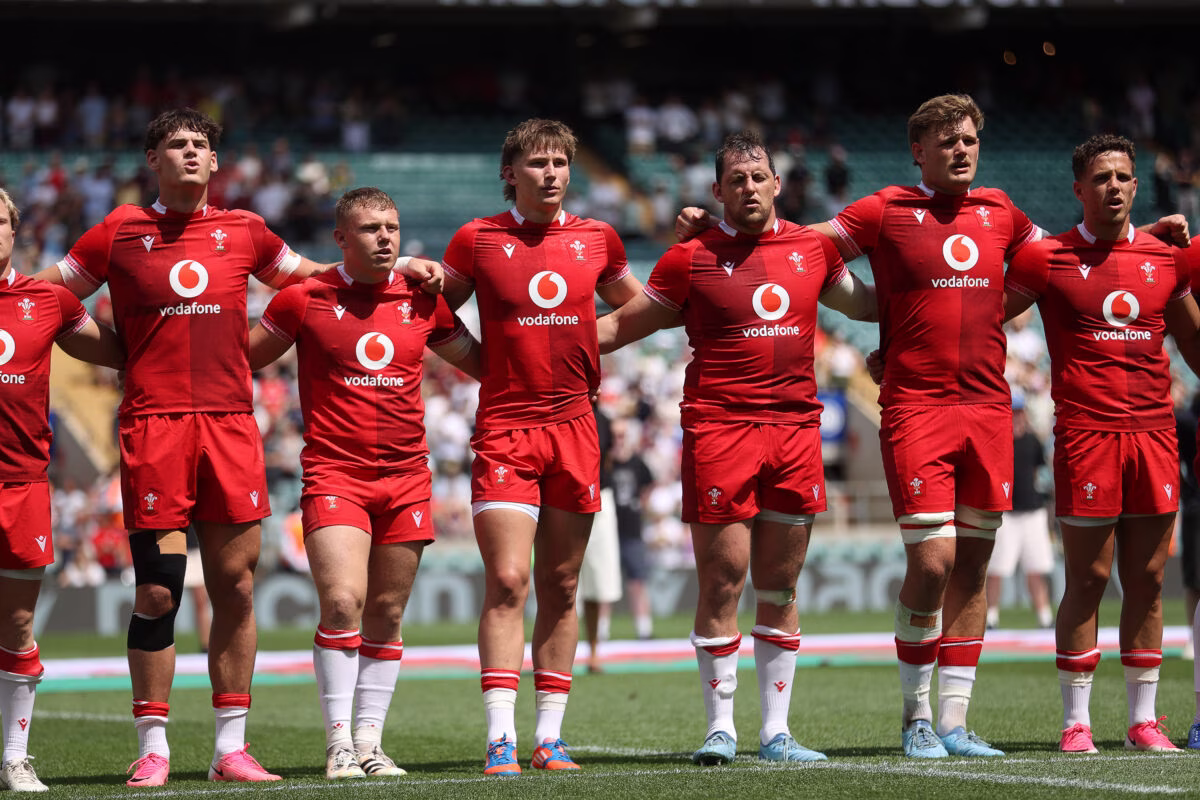 27.06.26 - Barbarians v Wales - Friendly - Wales sing the anthem.